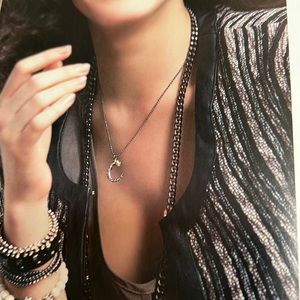 Panther pendant necklace- hematite